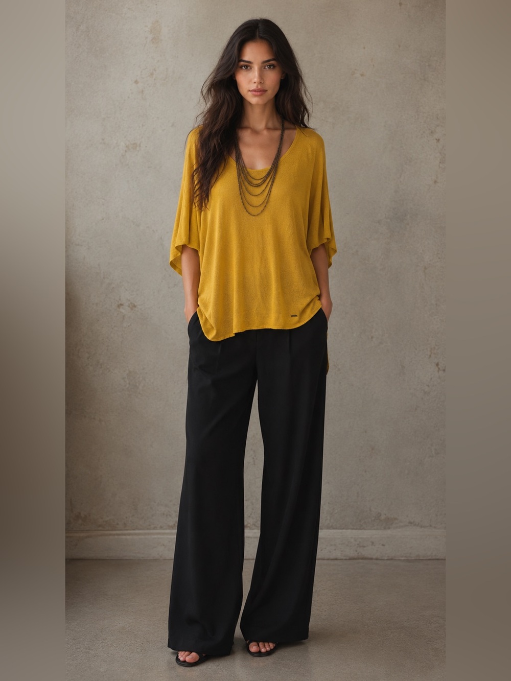 New York & Company Mustard Shirt